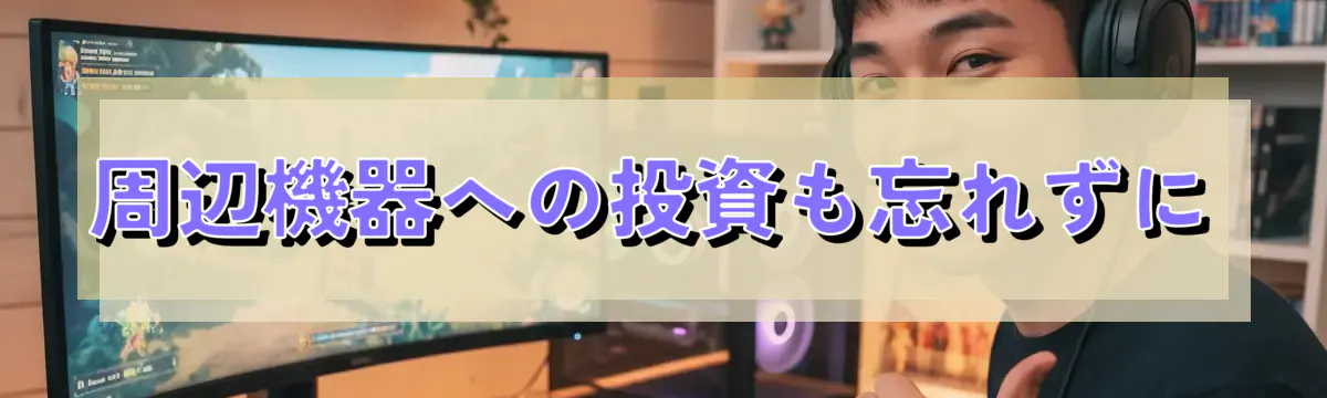 周辺機器への投資も忘れずに