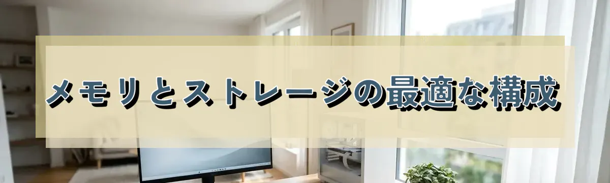 メモリとストレージの最適な構成