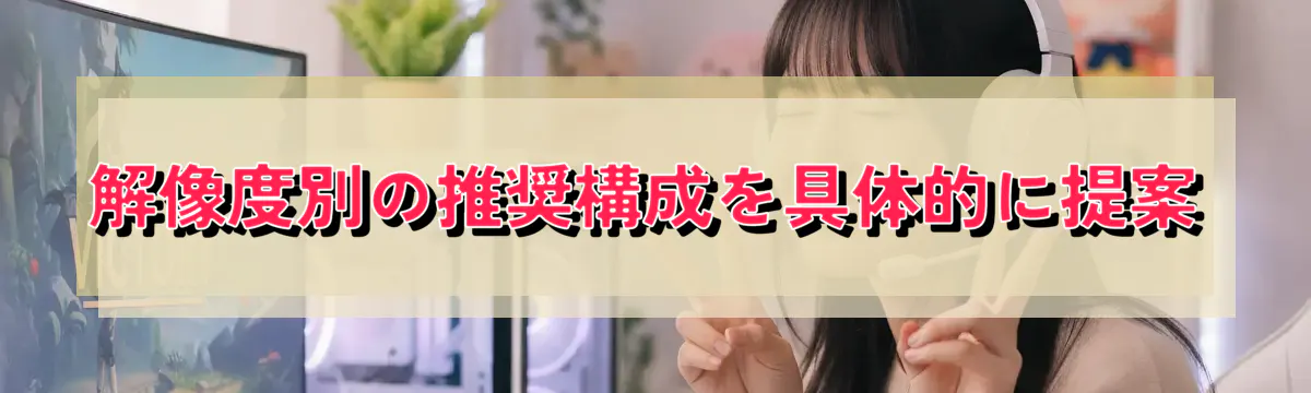 解像度別の推奨構成を具体的に提案