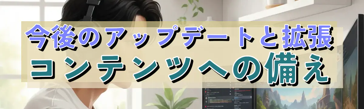 今後のアップデートと拡張コンテンツへの備え