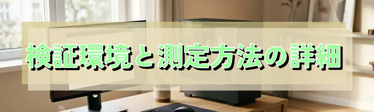 検証環境と測定方法の詳細