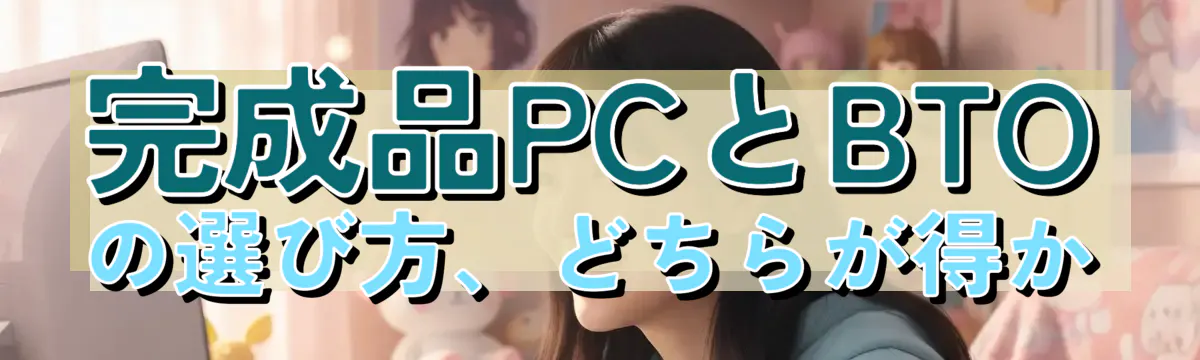 完成品PCとBTOの選び方、どちらが得か