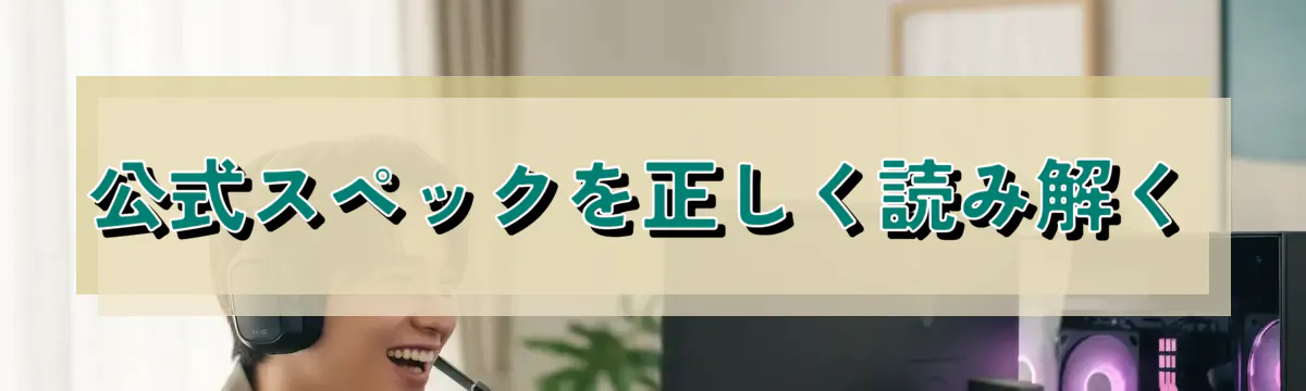 公式スペックを正しく読み解く