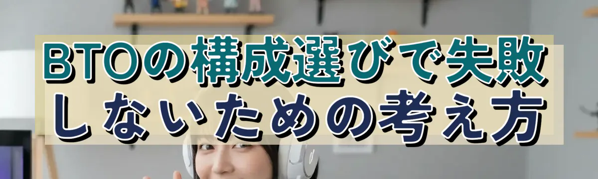 BTOの構成選びで失敗しないための考え方