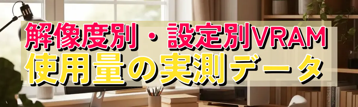 解像度別・設定別VRAM使用量の実測データ