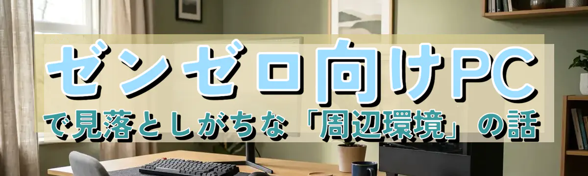 ゼンゼロ向けPCで見落としがちな「周辺環境」の話