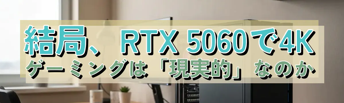 結局、RTX 5060で4Kゲーミングは「現実的」なのか
