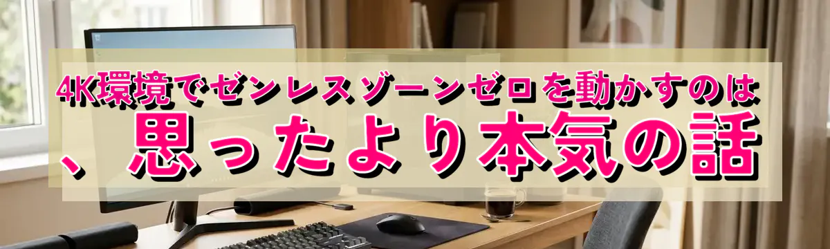 4K環境でゼンレスゾーンゼロを動かすのは、思ったより本気の話