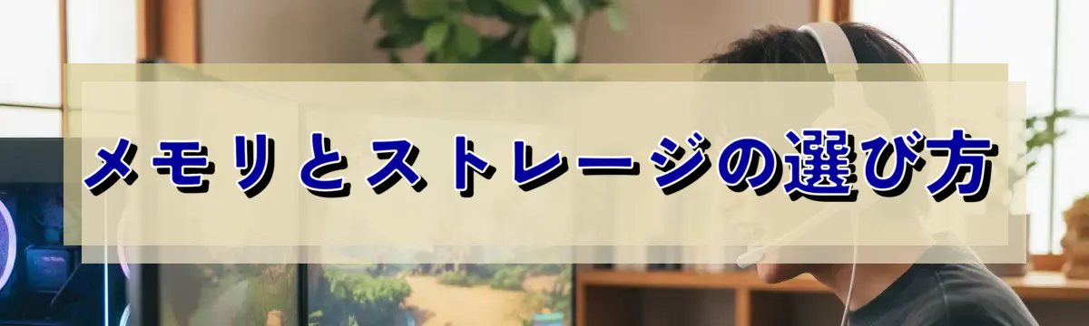 メモリとストレージの選び方